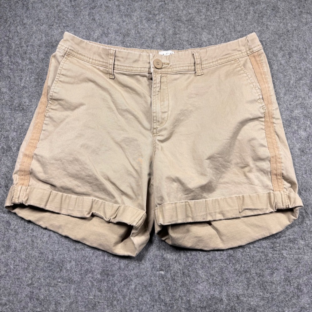 A New Day Womens Tan Khaki Chino Shorts Size 6 Stretch Cotton Blend 018113431
